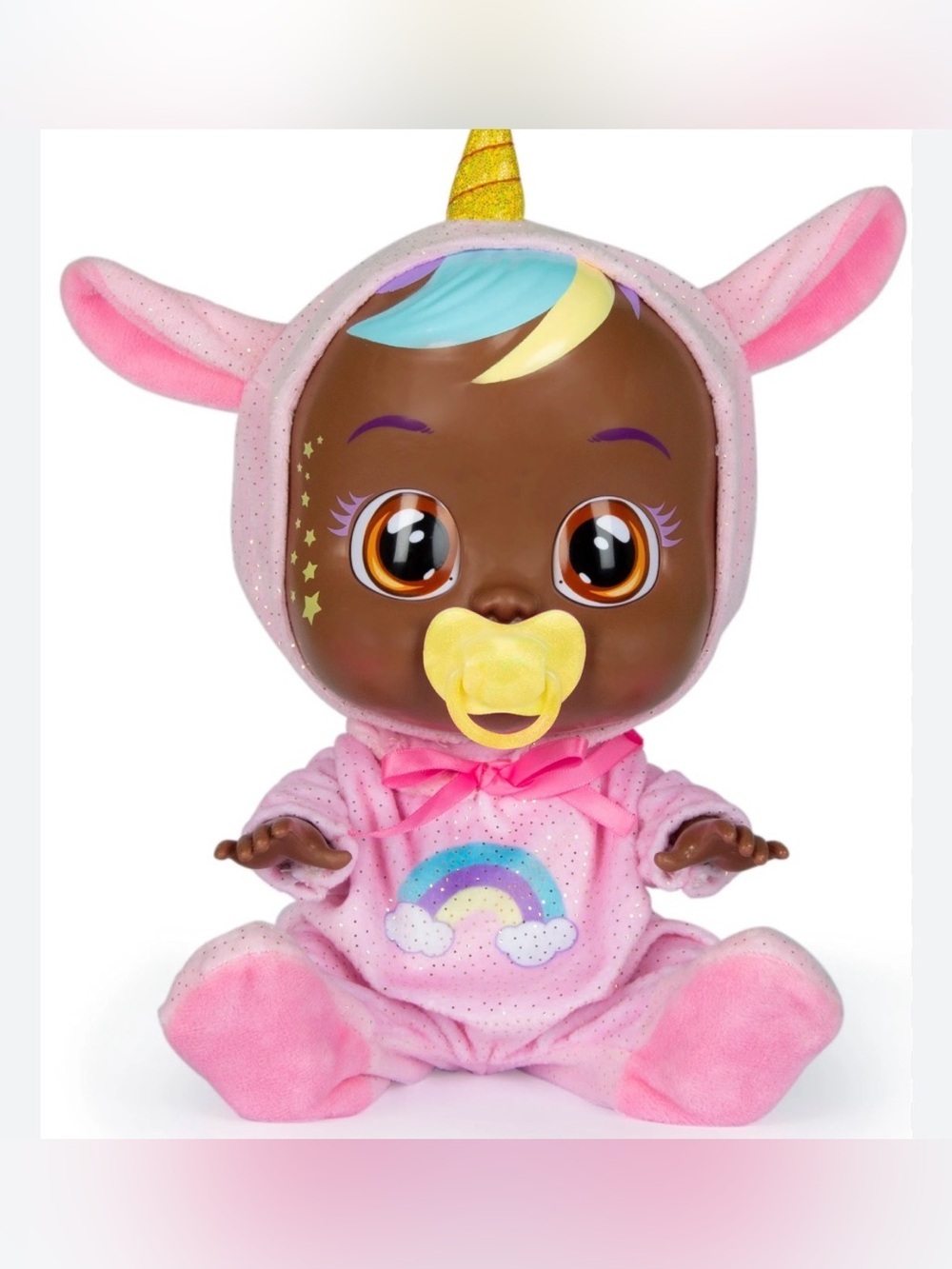 Cry Babies  Plush Outfit with Pink Hood and Yellow Cry Babies Tiny Cuddles Jassy
